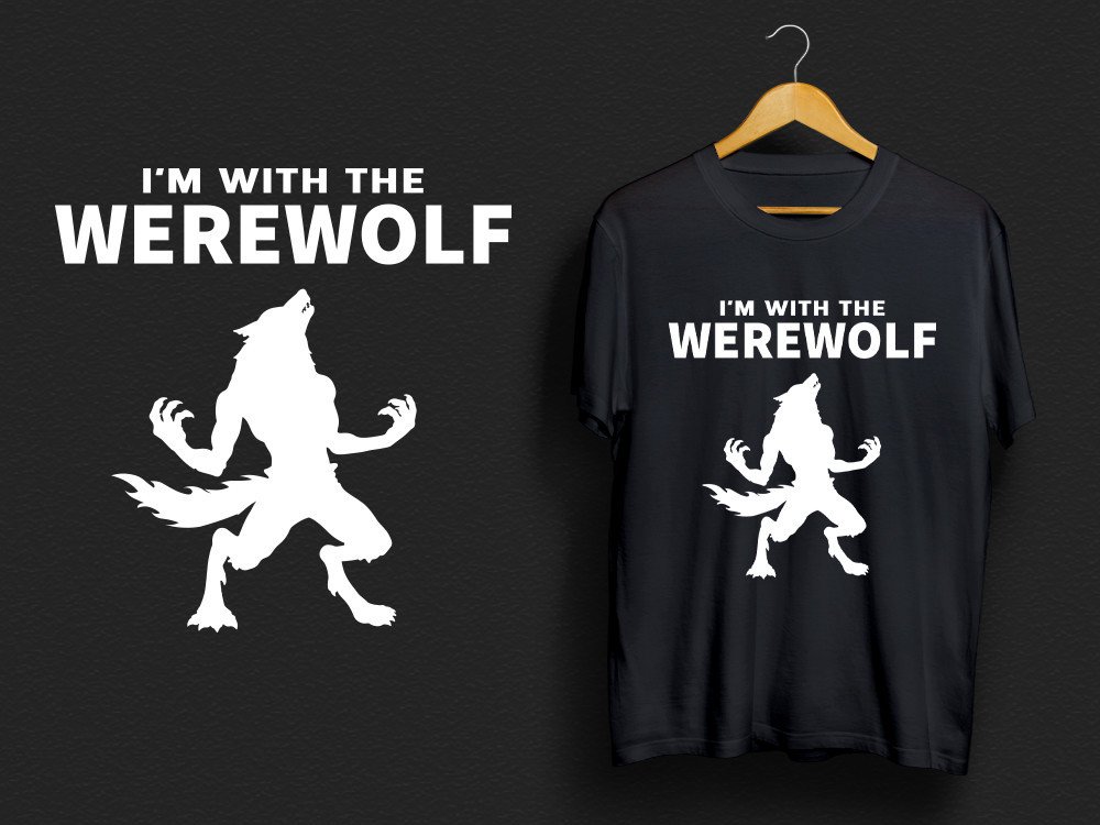 I'm with the Werewolf Halloween T-shirt Graphic by rafique310uddin ...