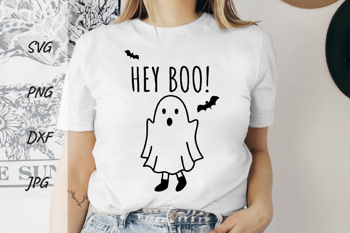 Hey Boo Svg , Halloween Sublimation Graphic by DSIGNS · Creative Fabrica