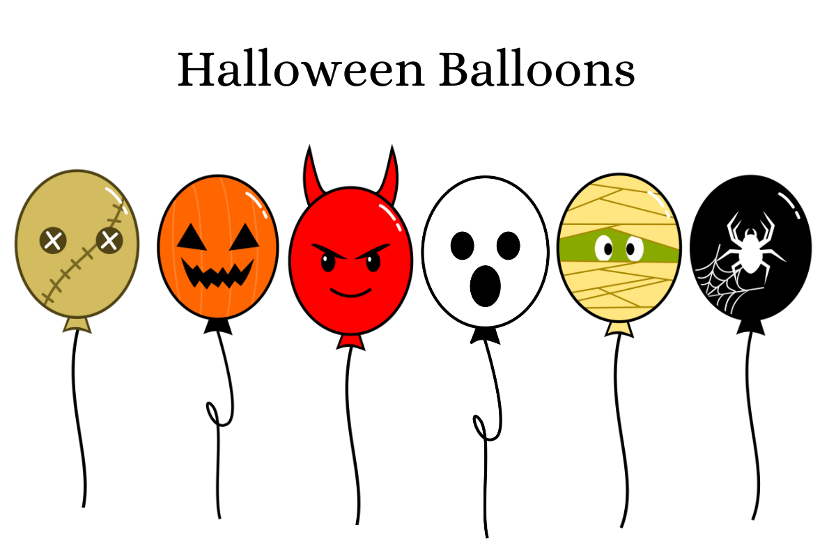 6 Halloween Balloon Cartoon Character Graphic by Puja Ywang · Creative ...