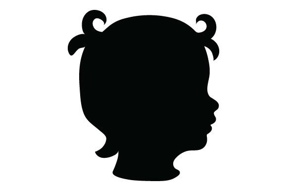 baby girl head silhouette