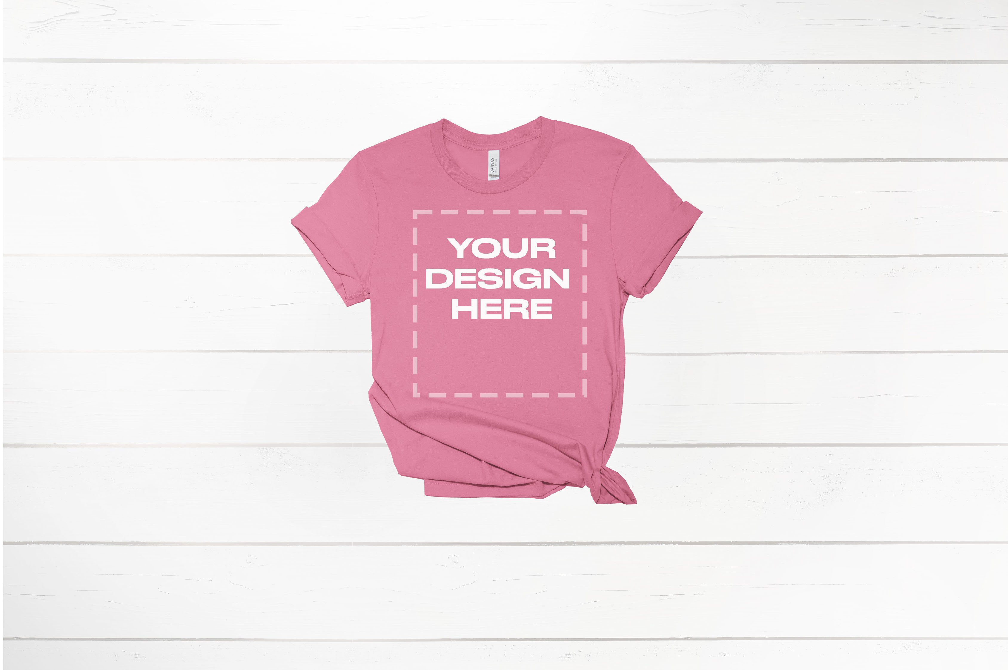 Bella Canvas 3001 Charity Pink Mockup Graphic by CreativSupply ...