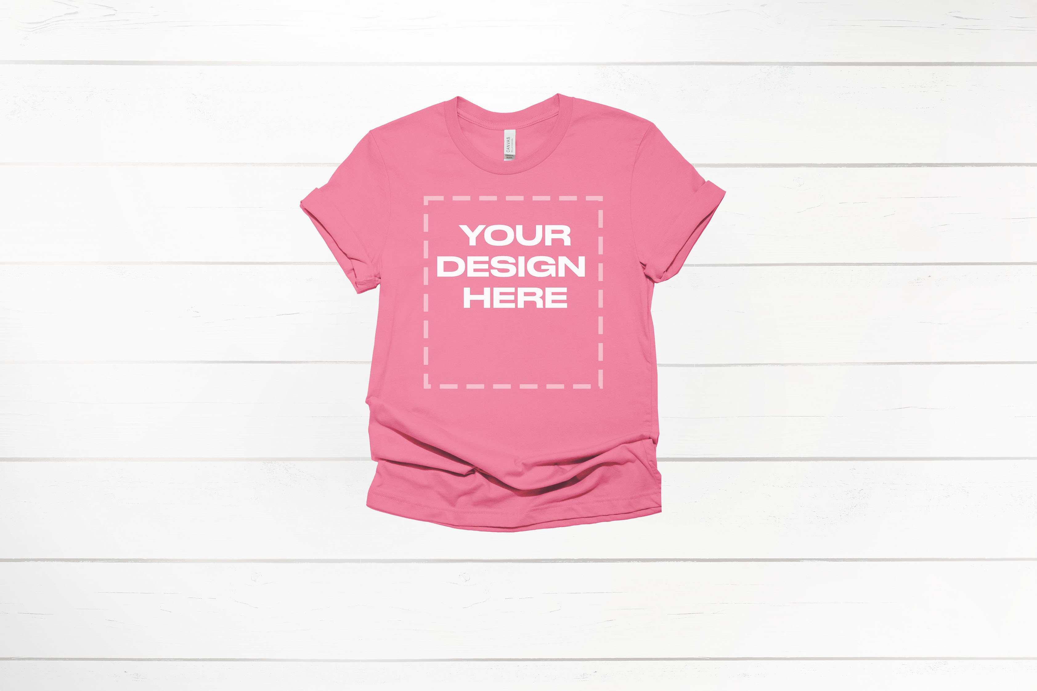 Bella Canvas Charity Pink Shirt Mockup Graphic by CreativSupply ...