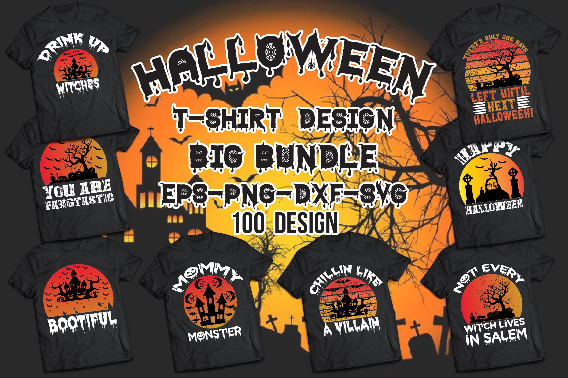 Halloween Big T-shirt Bundle Graphic by Crafthill260 · Creative Fabrica