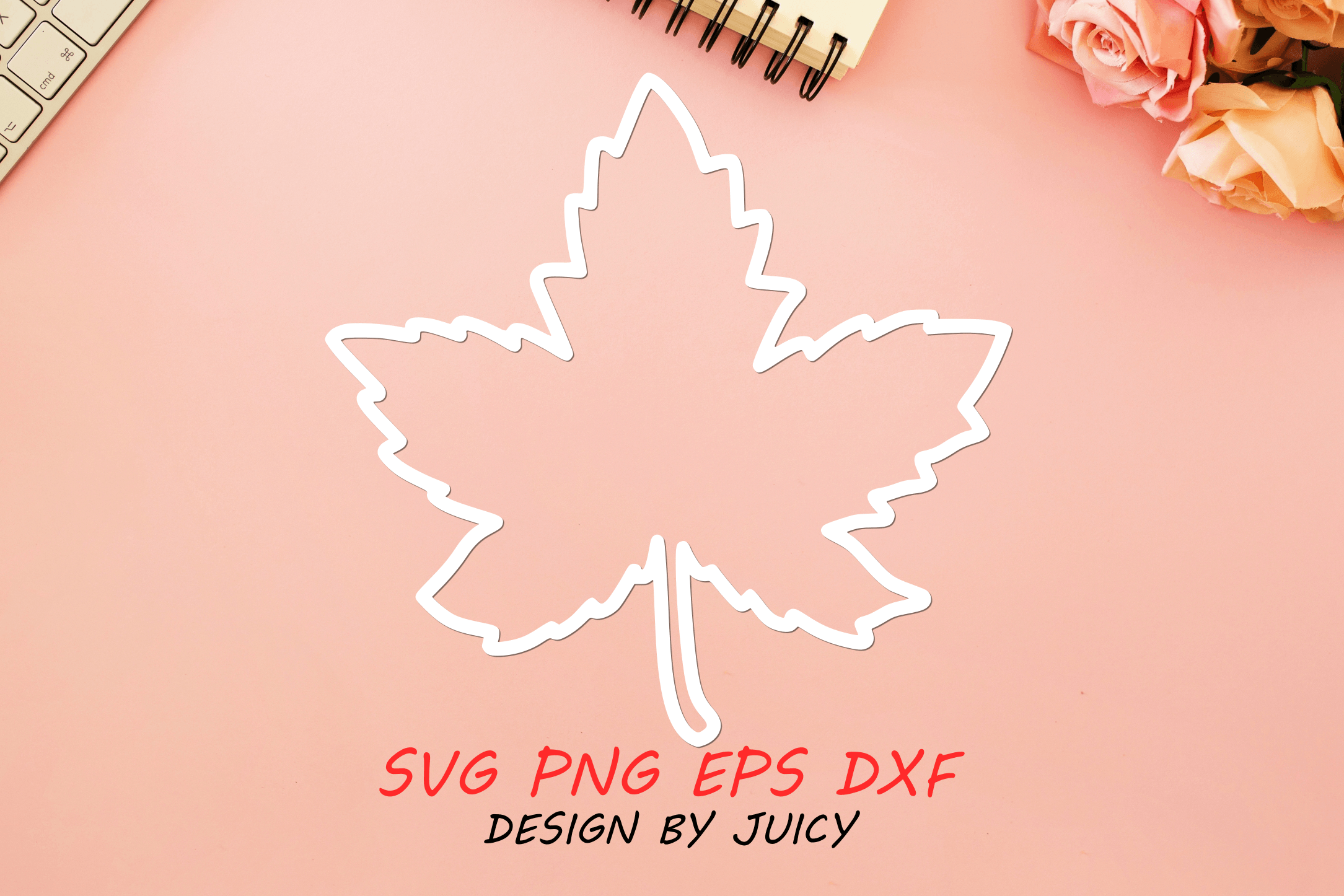 Maple Leaf Outline Svg For Cricut Graphic By Design By Juicy · Creative