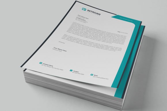 Modern Letterhead Template Graphic by theresumepark · Creative Fabrica