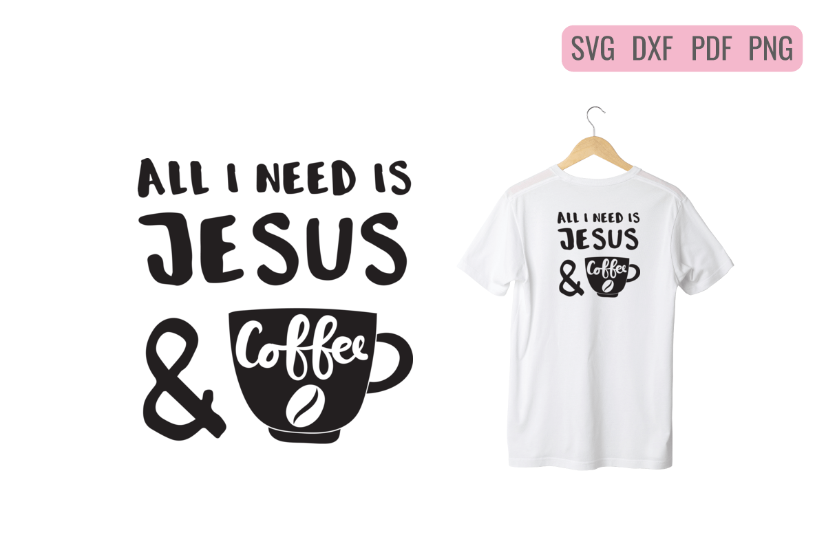 Jesus and Coffee T-Shirt Design Vector Graphic by BeCraftyDigital ...