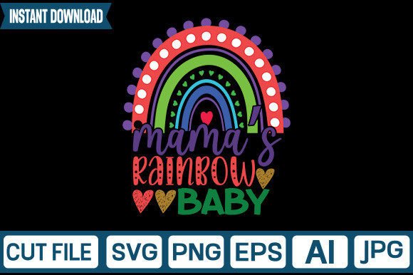 Bright Rainbow SVG Cut File Hand Drawn Rainbow Sticker SVG File Instant  Digital DOWNLOAD 