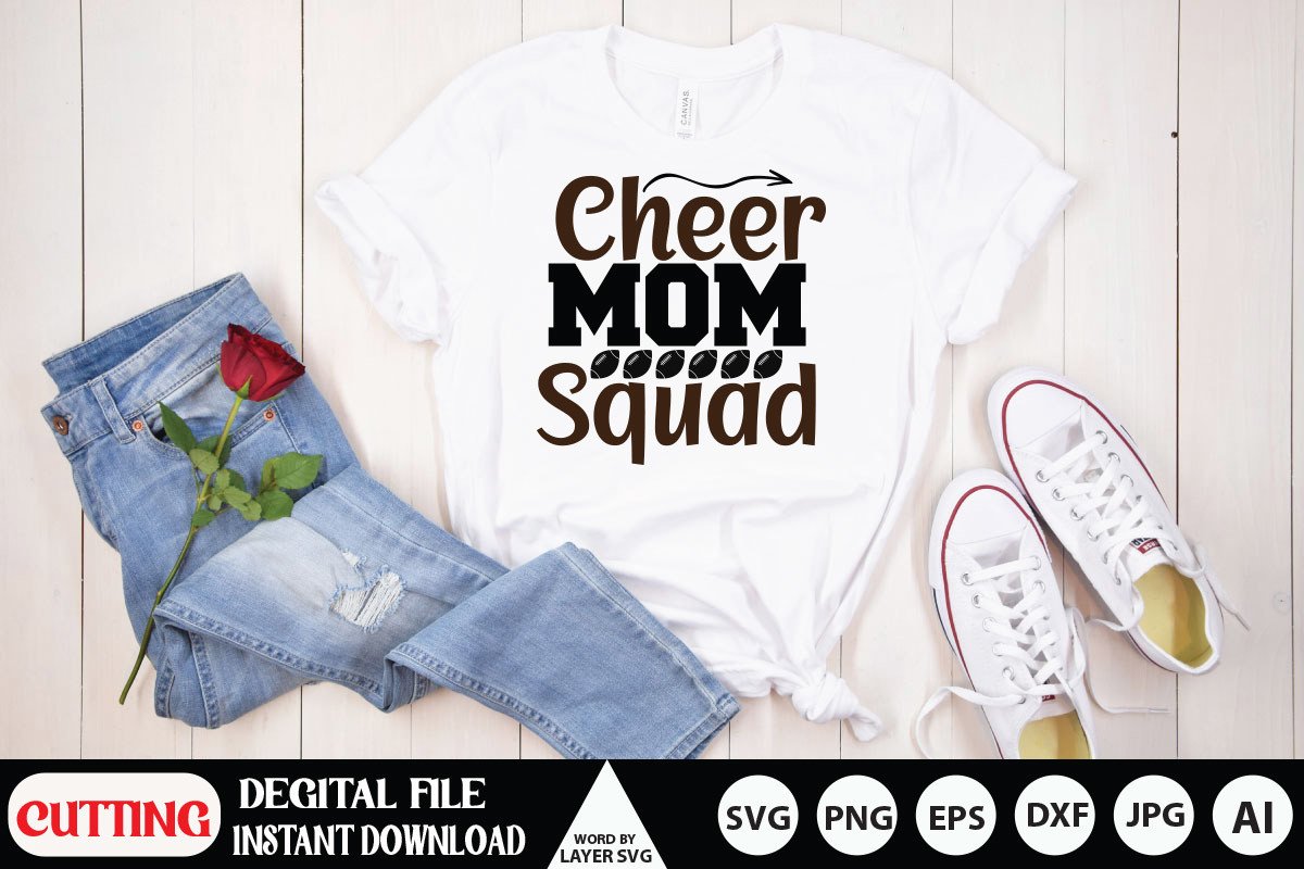 Cheer Mom Squad Svg Cut File Graphic by RSvgzone · Creative Fabrica