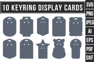 25 Keyring Display Card Svg, Keyring Display Card Template