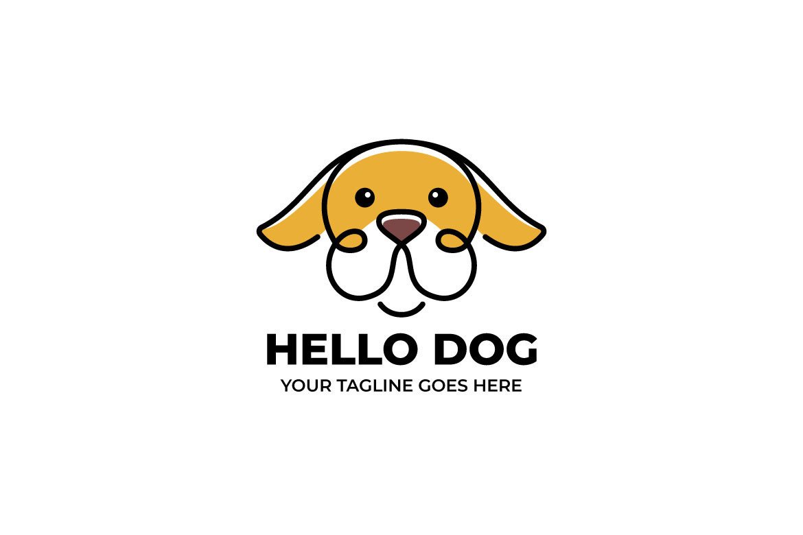 Cute Dog Cartoon Logo Template Graphic by Mightyfire · Creative Fabrica