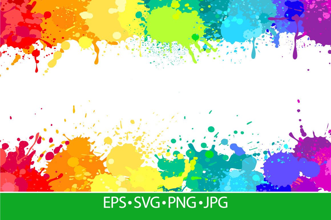 colorful splatter paint art