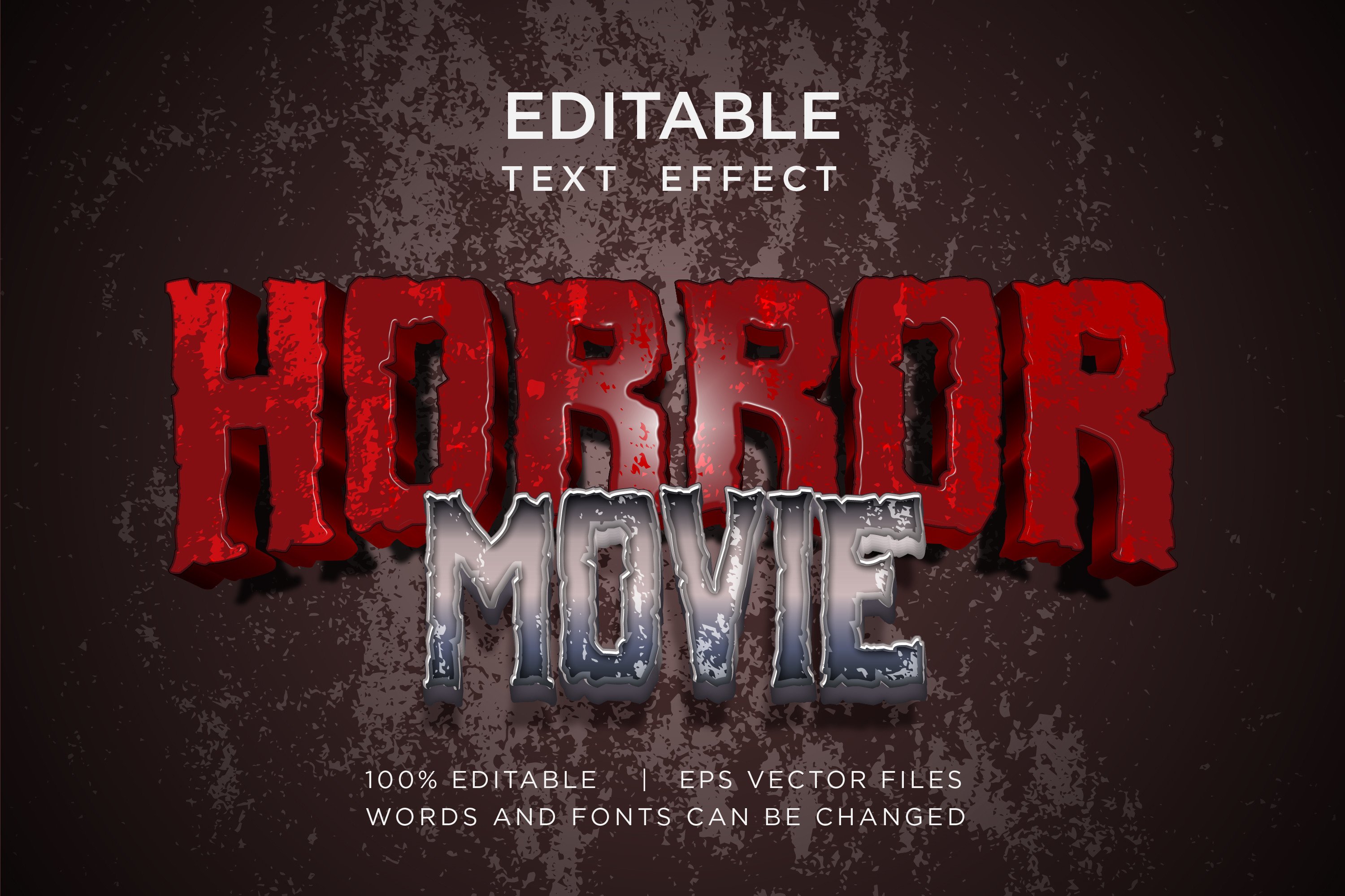 Horror Movie Title Text Template Illustration Par Rifaudin28 · Creative