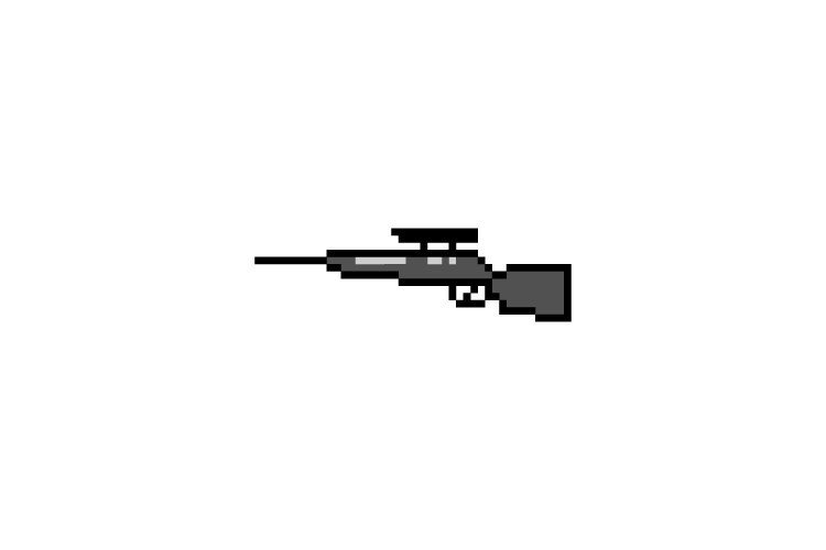 Pixel Art Rifle Gun Graphic by Muhammad Rizky Klinsman · Creative Fabrica