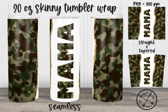 Real Tree Style Red Camo Tumbler Design Graphic by Skye Design · Creative  Fabrica