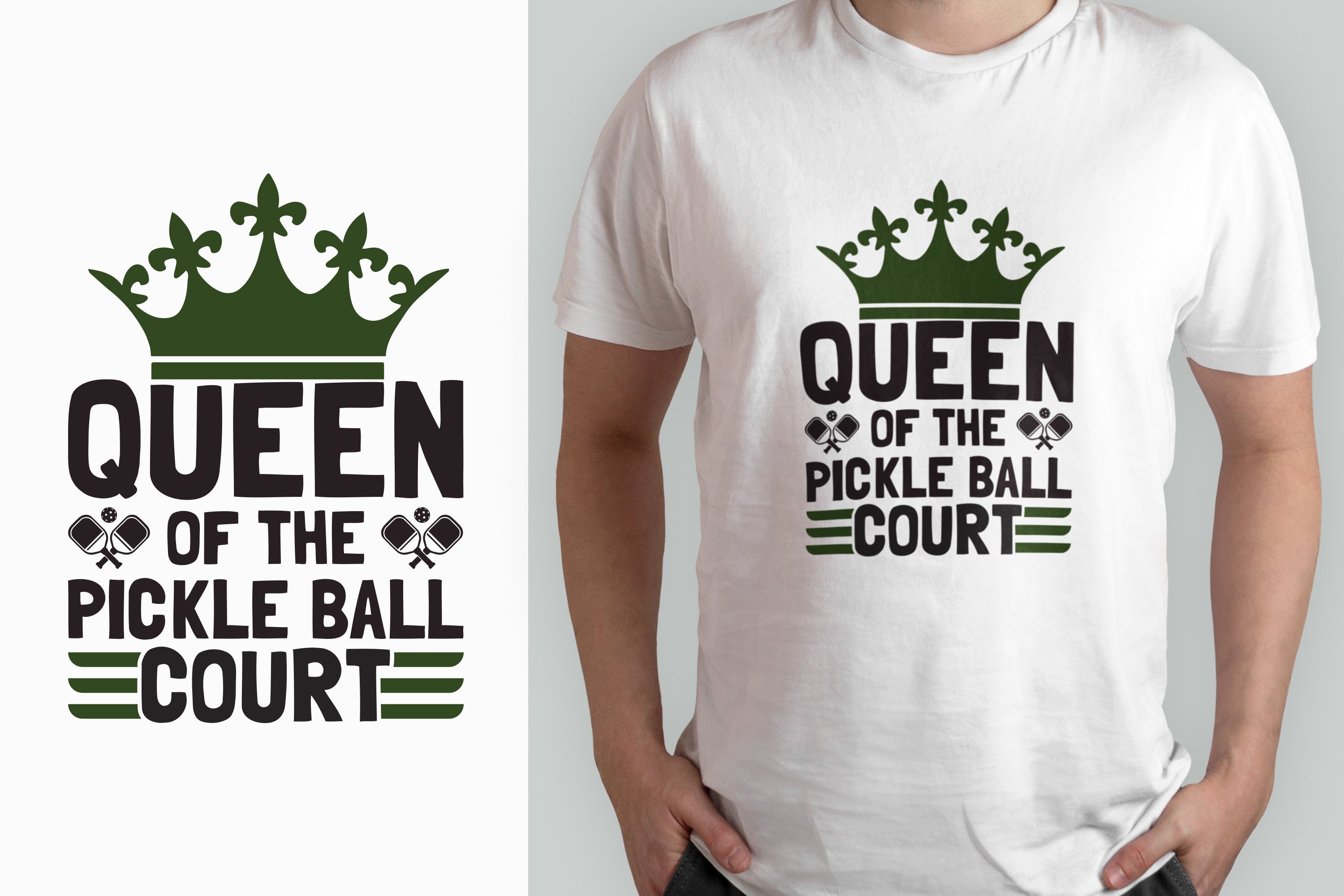 Queen Of The Pickleball Court Shirt, Sport Graphic Tees, Pic
