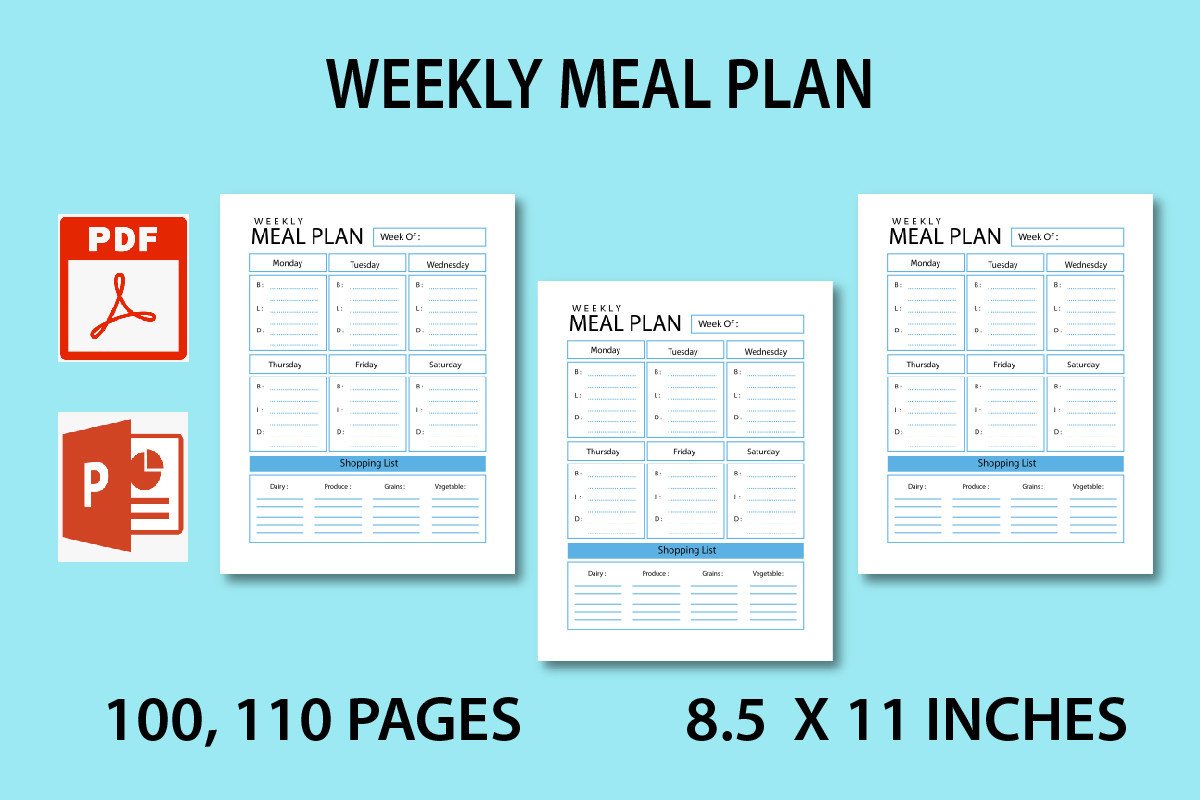 WEEKLY MEAL PLAN Interior Graphic by Imagenish · Creative Fabrica