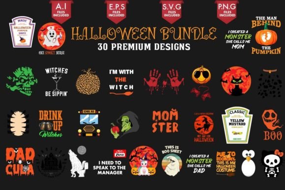 Halloween Design Bundle Bundle · Creative Fabrica