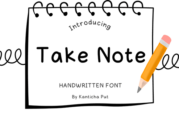Take Note Font by kanticha.put · Creative Fabrica