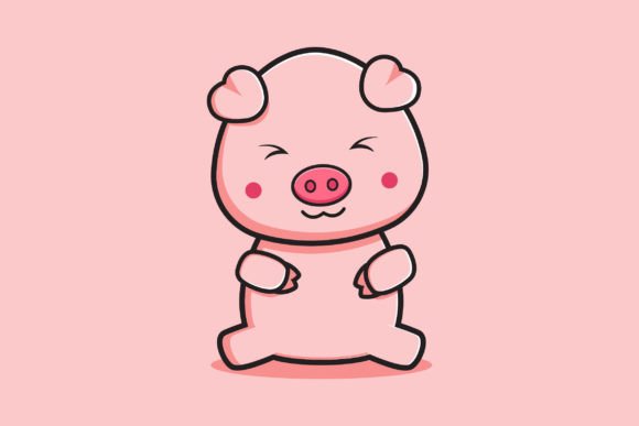 cute animated pigs