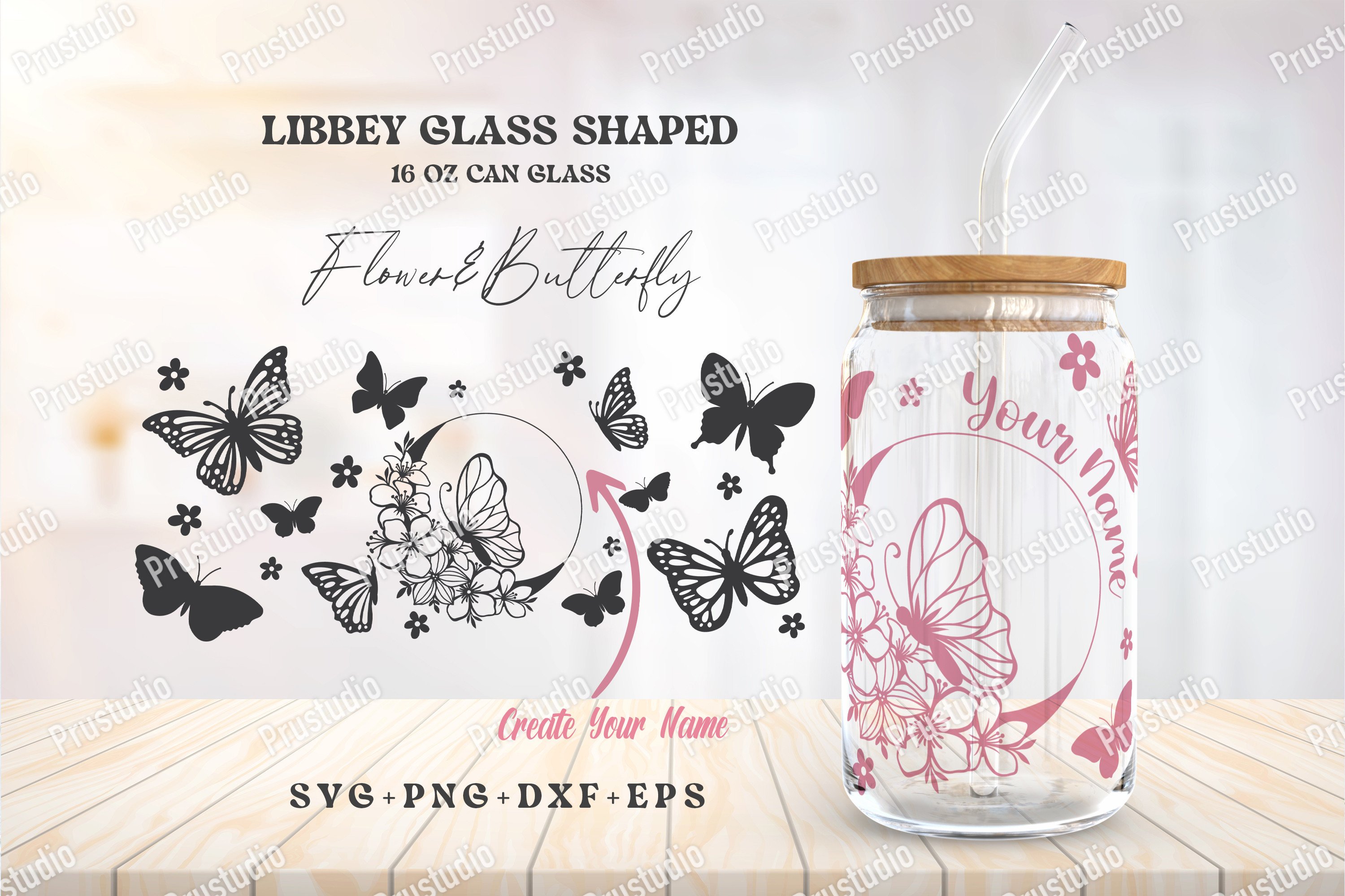 Flower Can Libbey Glass Can Shaped Glass Beer Can Glass 