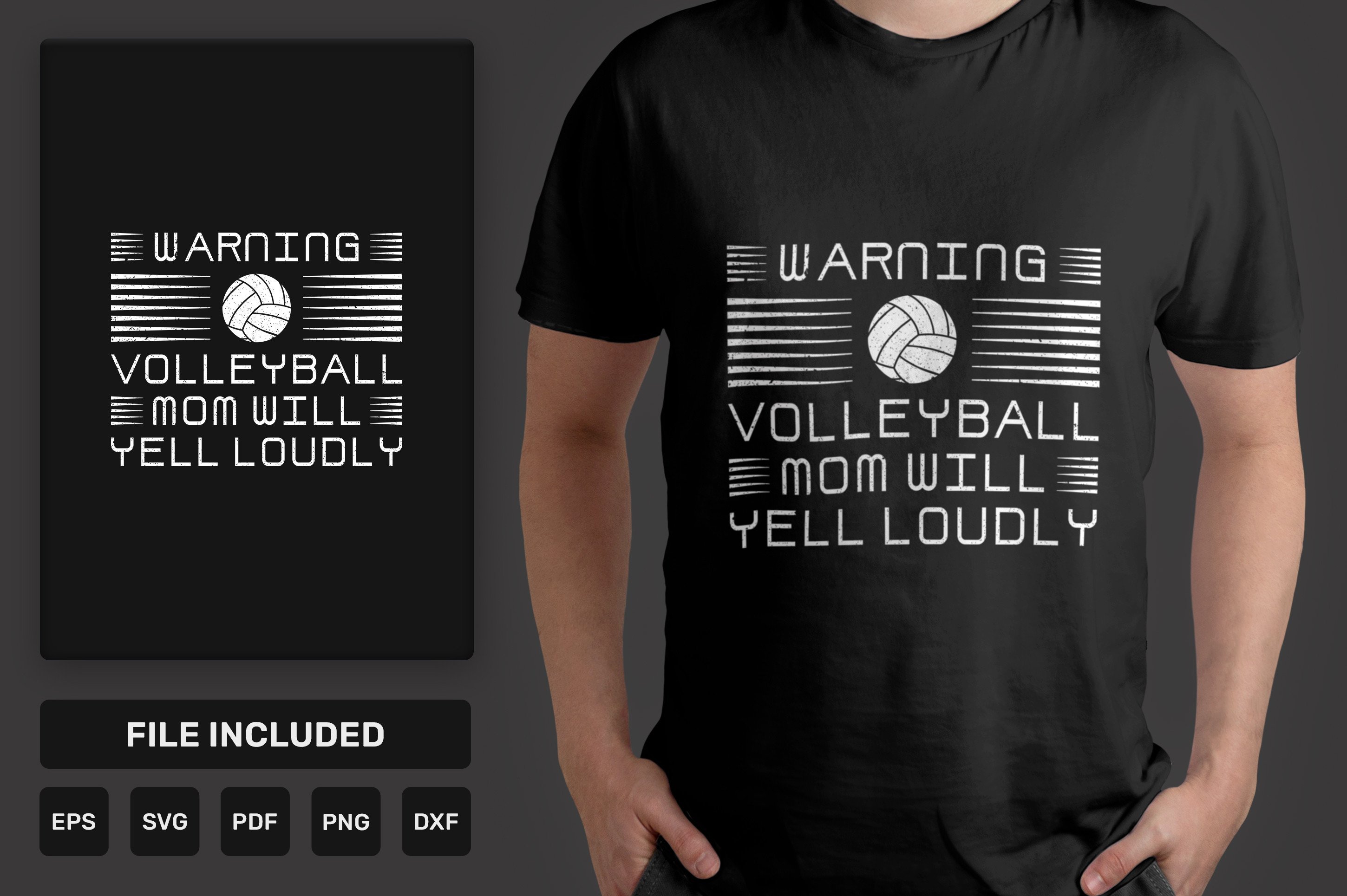 Warning Volleyball Mom T-shirt Design Graphic by TaslimUddin · Creative ...