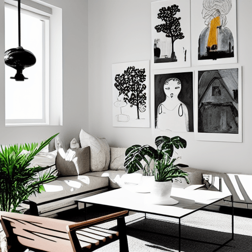 Beautiful House Livingroom Graphic · Creative Fabrica