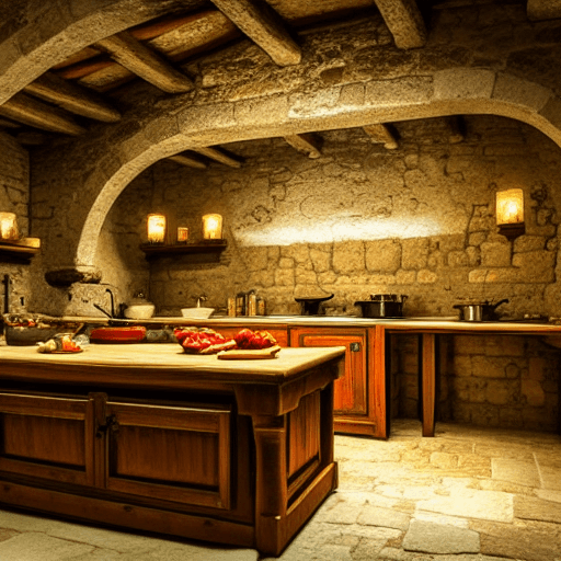 medieval castle kitchen layout