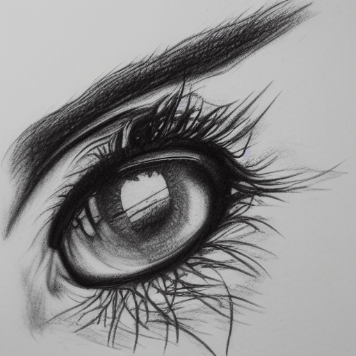 A Pen Drawing of an Eye · Creative Fabrica