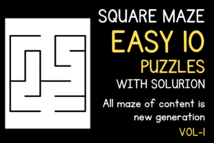 Easy Maze Diamond Puzzle Graphic by Creative Interior · Creative Fabrica