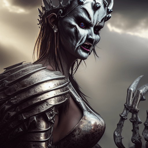 Annabelle Demon Queen Hybrid in Wrath Armor by WLOP · Creative Fabrica