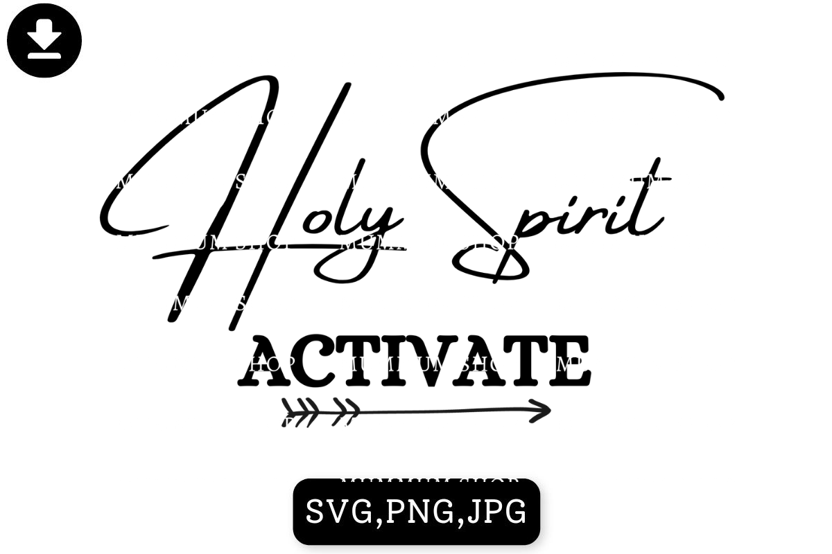 Holy Spirit Activate SVG Graphic by nuttanun.runto · Creative Fabrica