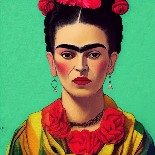 Ox and Girl Graphic in Frida Kahlo Style · Creative Fabrica
