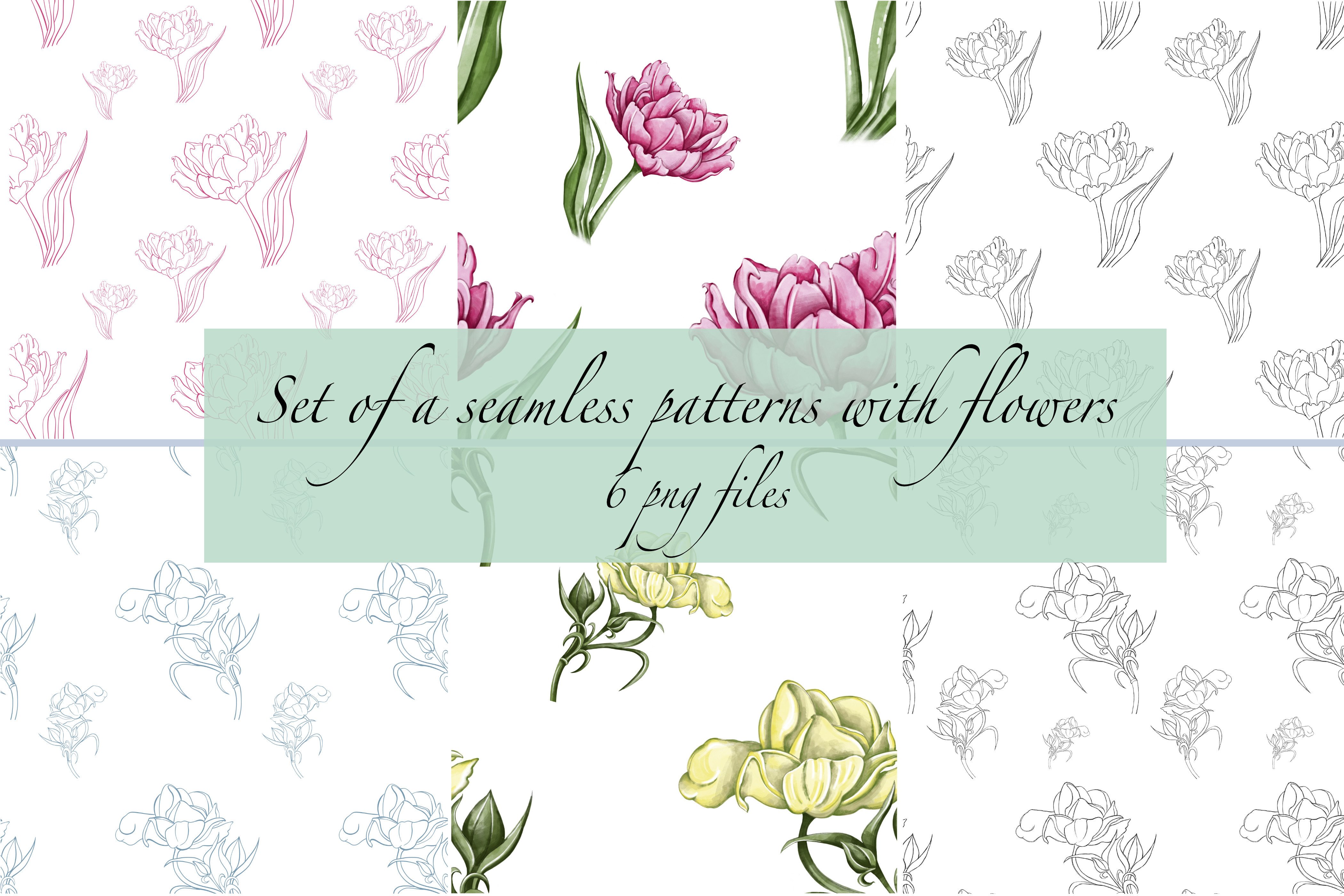 Set of Floral Patterns Graphic by Juliet’s workshop · Creative Fabrica