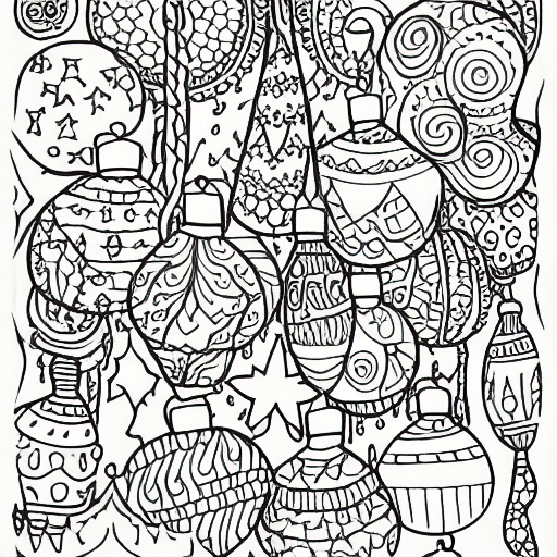 Christmas Doodles Coloring Page · Creative Fabrica