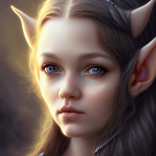 Cute and Adorable Elven Girl Portrait · Creative Fabrica