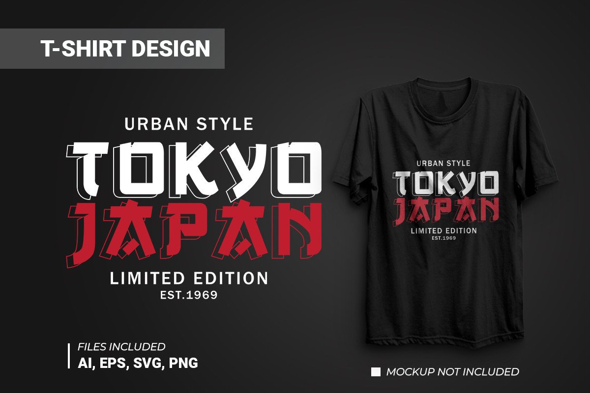 Tokyo Japan Typography T-shirt Design Graphic by shazzadul · Creative ...