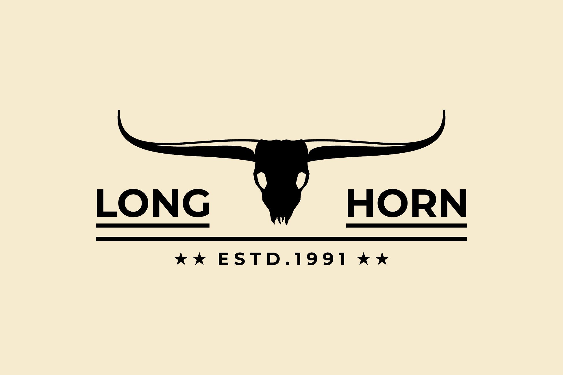Longhorn Logo Vintage Vector Symbol Graphic by HFZ13 · Creative Fabrica