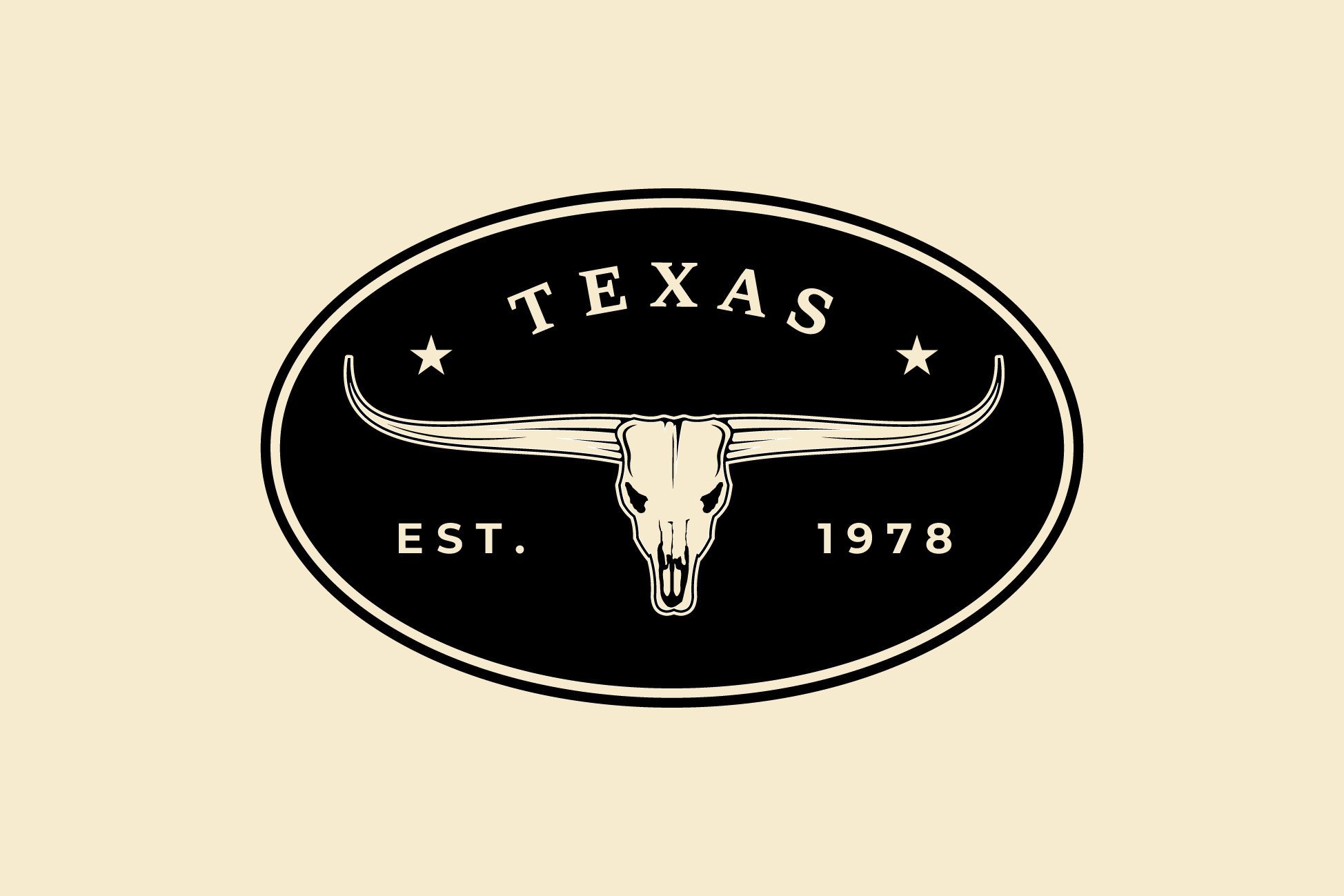 Texas Long Horn Badge Logo Vintage Graphic by HFZ13 · Creative Fabrica