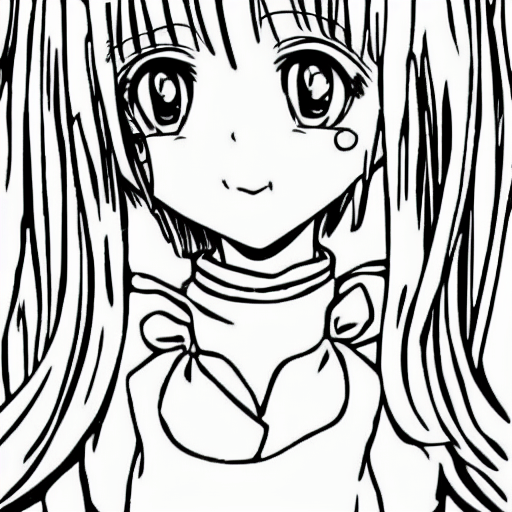 Desenho de garota 21 de anime para colorir