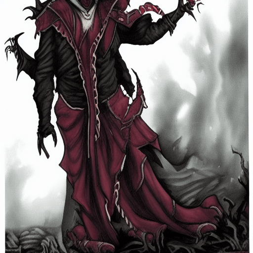 Evil Warlock with Horns and Dark Face · Creative Fabrica