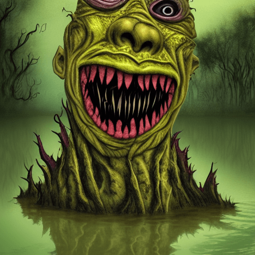 Vintage 80s Horror Movie Slime Monsters · Creative Fabrica