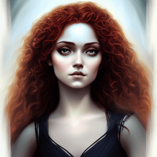 Merida Gothic Style Detailed Portrait by Charlie Bowater · Creative Fabrica