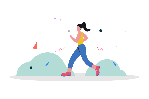 Running Jogging Time Illustration Vector Graphic by 2qnah · Creative ...