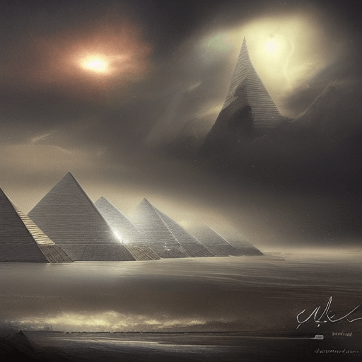 Cyber Pyramids Polar Cinematic Lighting Realistic Hyper Detailed ...