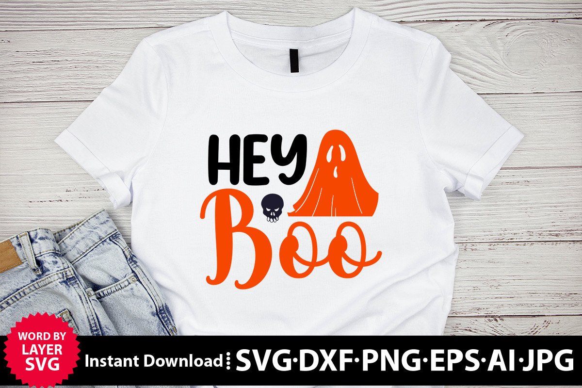 Hey Boo Svg Graphic by SA Crafts · Creative Fabrica