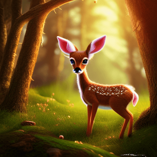 Forest Deer Character Graphic · Creative Fabrica