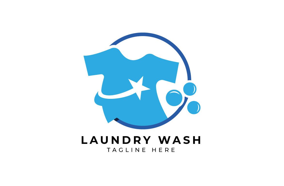 Laundry Service Logo Design Graphic by sowikotrasal · Creative Fabrica