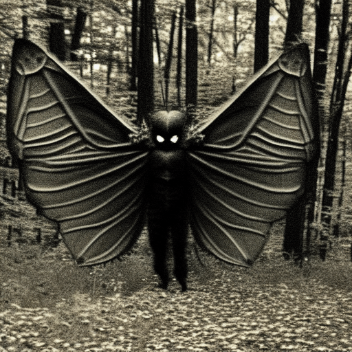 Real Photo Mothman Cryptid Footage Sepia Trailcam Rare · Creative Fabrica