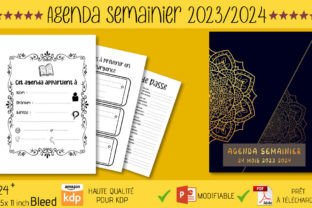 Agenda Semainier 16 Mois (French) Graphic by One Method · Creative Fabrica