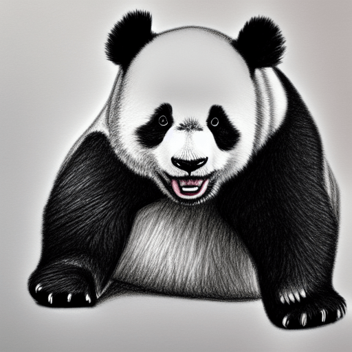 Cute Panda Drawing · Creative Fabrica